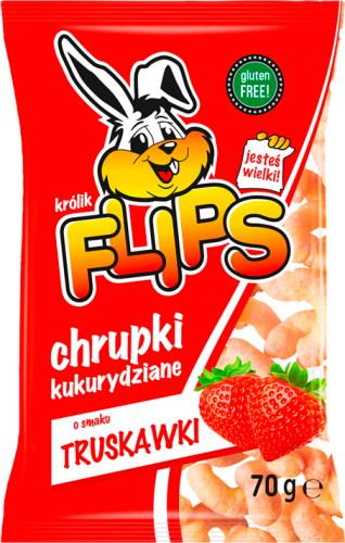 Flips Chrupki kukurydziane o smaku truskawki 70 g