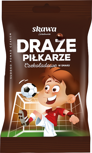 Wadowice Skawa Piłkarze Draże o smaku czekoladowym 70 g