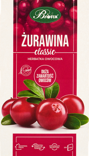 Bifix Classic Herbatka owocowa żurawina 50 g (20 x 2,5 g)