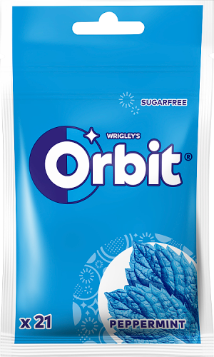 Orbit Peppermint Bezcukrowa guma do żucia 29 g (21 sztuk)