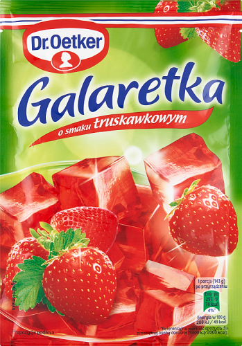 Dr. Oetker Galaretka o smaku truskawkowym 72 g