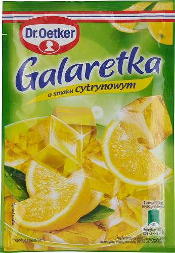 Dr. Oetker Galaretka o smaku cytrynowym 72 g