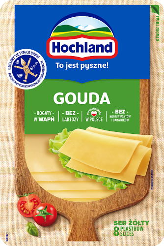 Hochland Ser żółty Gouda w plastrach 135 g
