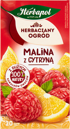 Herbapol Herbaciany Ogród Herbatka owocowo-ziołowa malina z cytryną 54 g (20 x 2,7 g)