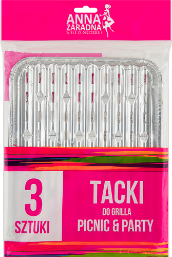 Anna Zaradna Picnic &amp; Party Tacki do grilla 3 sztuki