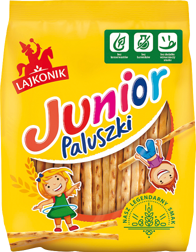 Lajkonik Junior Paluszki o smaku waniliowym 180 g