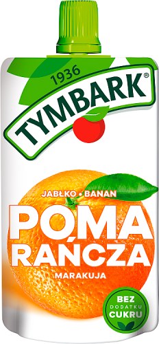 Tymbark Mus 100% pomarańcza marakuja jabłko banan 120 g