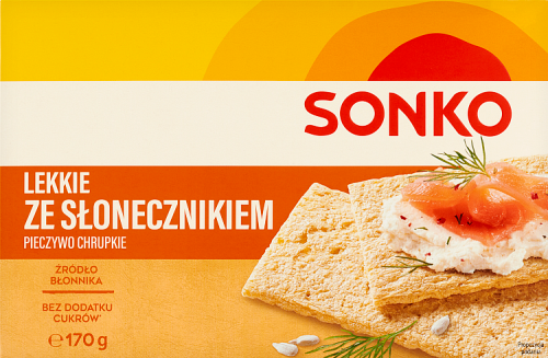 Sonko Pieczywo chrupkie lekkie ze słonecznikiem 170 g