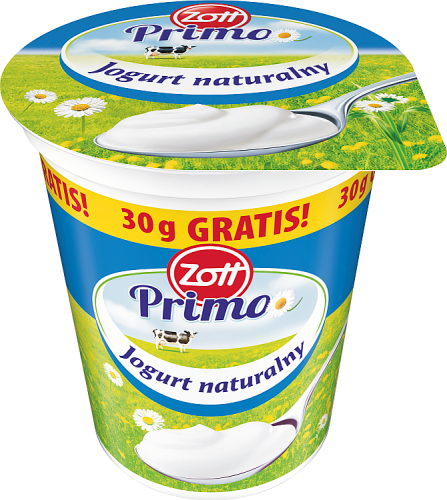 Zott Primo Jogurt naturalny 370g + 30g