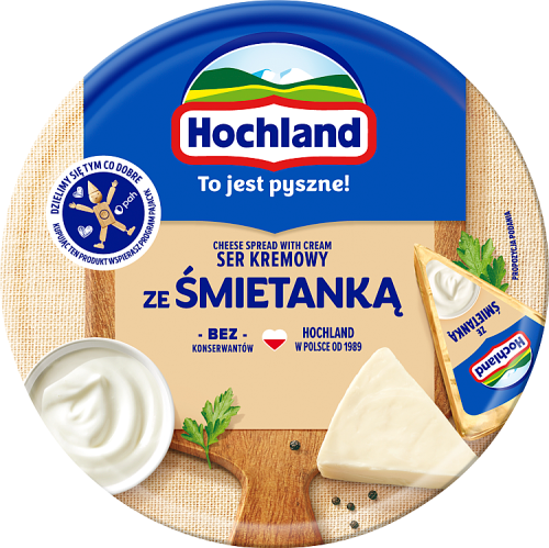 Hochland Ser kremowy śmietankowy w trójkącikach 180 g