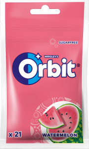 Orbit Watermelon Bezcukrowa guma do żucia 29 g (21 sztuk)