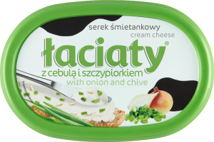 Łaciaty Serek śmietankowy z cebulą i szczypiorkiem 135 g