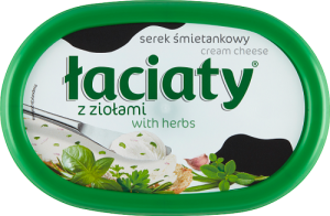 Łaciaty Serek śmietankowy z ziołami 135 g