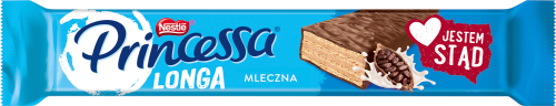 Princessa Longa Wafel przekładany kremem kakaowym oblany mleczną czekoladą 40 g