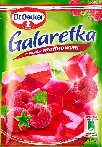 Dr. Oetker Galaretka o smaku malinowym 72 g