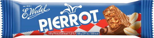 E. Wedel Pierrot Baton orzechowy arachidowy w mlecznej czekoladzie 40 g
