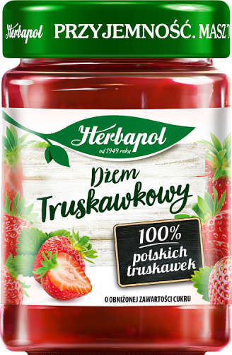 Herbapol Dżem o obniżonej zawartości cukru truskawkowy 280 g