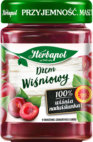 Herbapol Dżem wiśniowy o obniżonej zawartości cukru 280 g