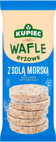 Kupiec Wafle ryżowe z solą morską 120 g (12 sztuk)