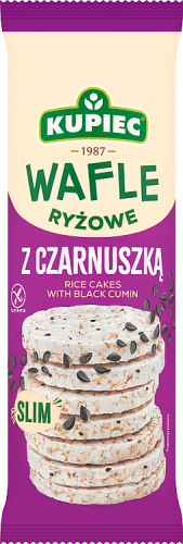 Kupiec Slim Wafle ryżowe z czarnuszką 90 g (18 sztuk)