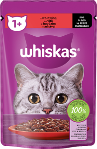 Whiskas Mokra karma dla dorosłych kotów sos z wołowiną 85 g