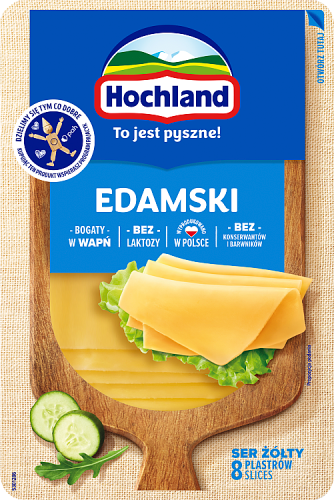 Hochland Ser żółty edamski w plastrach 135 g