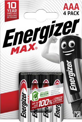 Energizer Max AAA-LR03 1,5 V Baterie alkaliczne 4 sztuki