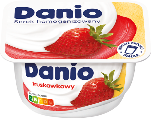 Danio Serek homogenizowany truskawkowy 130 g