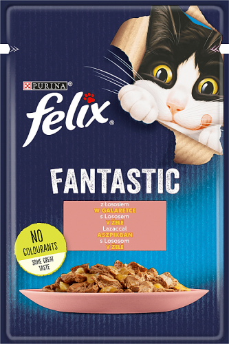Felix Fantastic Karma dla kotów z łososiem w galaretce 85 g