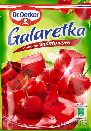 Dr. Oetker Galaretka o smaku wiśniowym 72 g