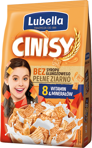 Lubella Mlekołaki Cinisy Zbożowe kwadraciki z cynamonem 250 g