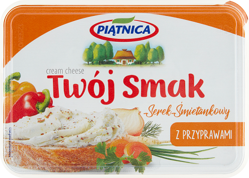 Piątnica Twój Smak Serek śmietankowy z przyprawami 135 g
