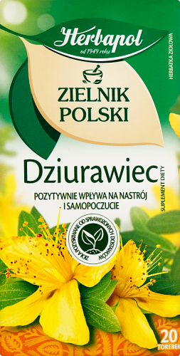 Herbapol Zielnik Polski Dziurawiec Herbatka ziołowa Suplement diety 30 g (20 x 1,5 g)