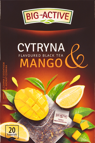 Big-Active Herbata czarna cytryna &amp; mango 40 g (20 x 2 g)