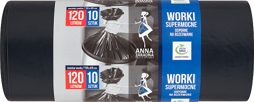 Anna Zaradna Worki na śmieci 120 l 10 sztuk