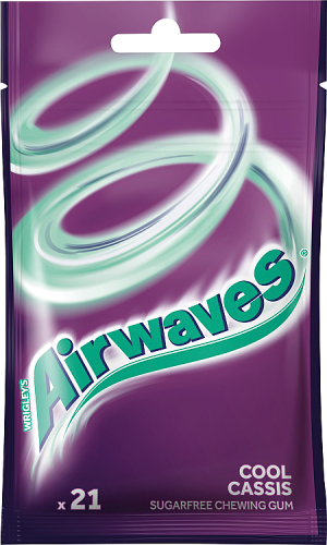 Airwaves Cool Cassis Bezcukrowa guma do żucia 29 g (21 sztuk)