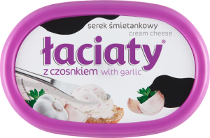Łaciaty Serek śmietankowy z czosnkiem 135 g