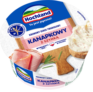 Hochland Kremowy serek twarogowy kanapkowy z szynką 130 g
