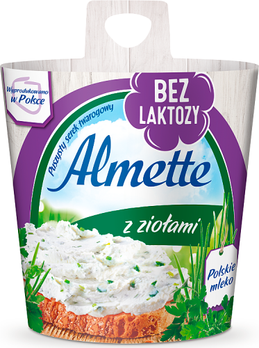 Almette Puszysty serek twarogowy z ziołami bez laktozy 150 g