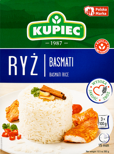 Kupiec Ryż basmati 300 g (3 x 100 g)