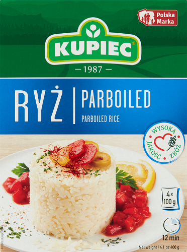 Kupiec Ryż parboiled 400 g (4 x 100 g)
