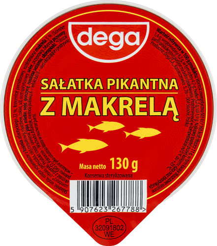 Dega Sałatka pikantna z makrelą 130 g
