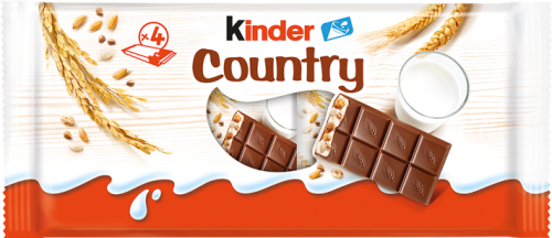 Kinder Country Czekolada mleczna z nadzieniem mlecznym i zbożami 94 g (4 x 23,5 g)
