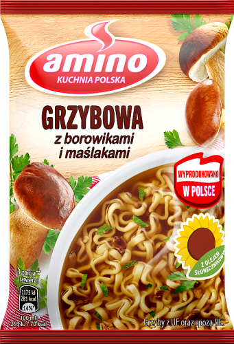 Amino Zupa błyskawiczna grzybowa z borowikami i maślakami 57 g