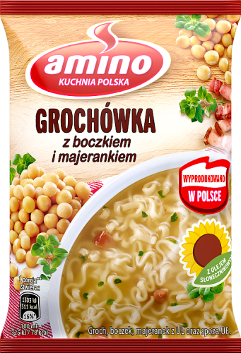 Amino Zupa błyskawiczna grochówka z boczkiem i majerankiem 65 g