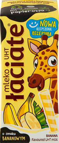 Łaciate Mleko UHT o smaku bananowym 200 ml