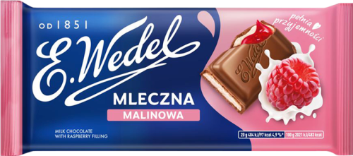 E. Wedel Czekolada mleczna malinowa 100 g