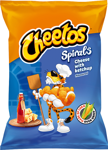 Cheetos Spirals Chrupki kukurydziane o smaku serowo-ketchupowym 80 g