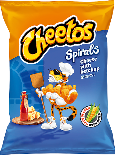 Cheetos Spirals Chrupki kukurydziane o smaku serowo-ketchupowym 130 g