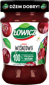 Łowicz Dżem wiśniowy o obniżonej zawartości cukrów 280 g